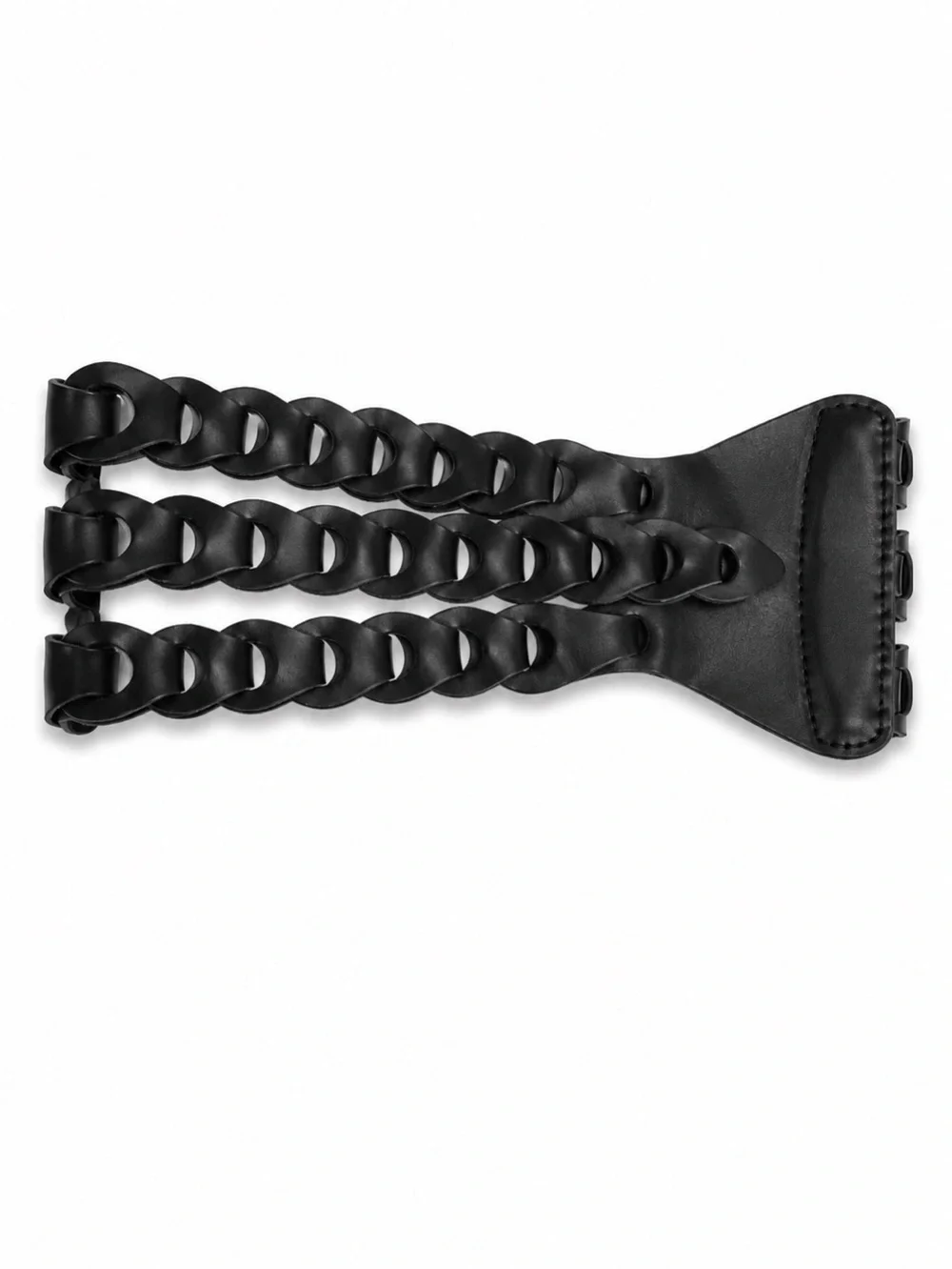 Black Triple Braided Waist Belt XL 48” Faux Leather Bohemian Belt